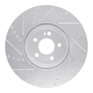 R1 Concepts EDZ-63117R Brake Rotor Drilled and Slotted Silver